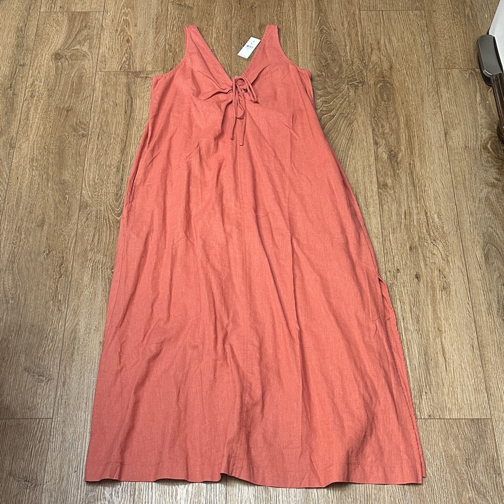 Lou & Grey Coral Tie-Front Maxi Dress